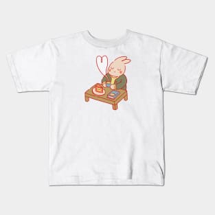 Peaceful Bunny v2 Kids T-Shirt